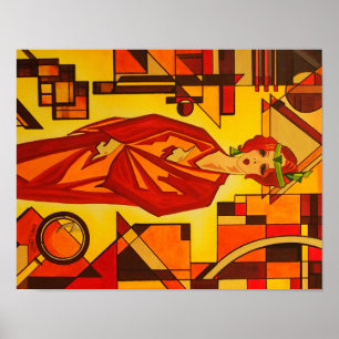 Art Deco Vogue Snyggt 1930-talet poster