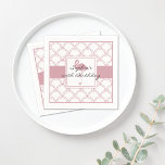 Art Deco Wave Patten Rosa Flamingo Beach Party Pappersservett<br><div class="desc">Den här designen har en flamingo i Art Deco stil. Den vackra tropiska fågeldesignen med en rosa och vit våg mönster gör moderna och unika pappra blöjor med personlig för födelsedag,  bachelorette-fest,  möhippa,  kvällstid och mycket annat!</div>