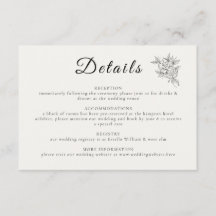 Art Deco Wedding Enclosure Card 