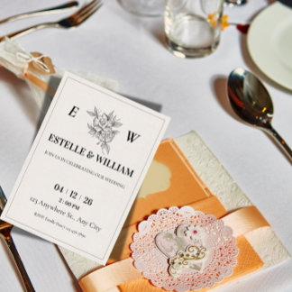 Art Deco Wedding Invitation Template Inbjudningar