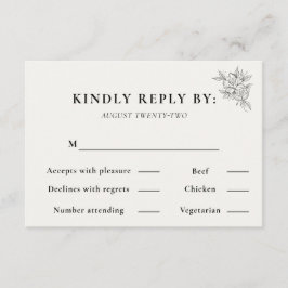 Art Deco Wedding RSVP Card OSA Kort