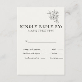 Art Deco Wedding RSVP Card OSA Kort