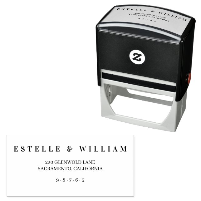 Art Deco Wedding Self-Inking Stamp | Elegant Gatsb Självfärgande Stämpel (In Situ)
