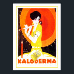Art Deco Woman med Umbrella Poster<br><div class="desc">En annons poster för en tysk tvål (grej). Den här bilden är ljus och djärv. Det skulle se underbart ut i ett familjerum eller på infartsvägen där du behöver en stänk i färg. Kalodermatvål Skapat omkring 1920 av Jupp Wiertz (1888-1939).</div>