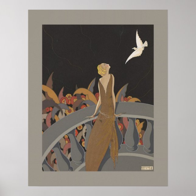 Art Deco Woman Poster (Framsidan)