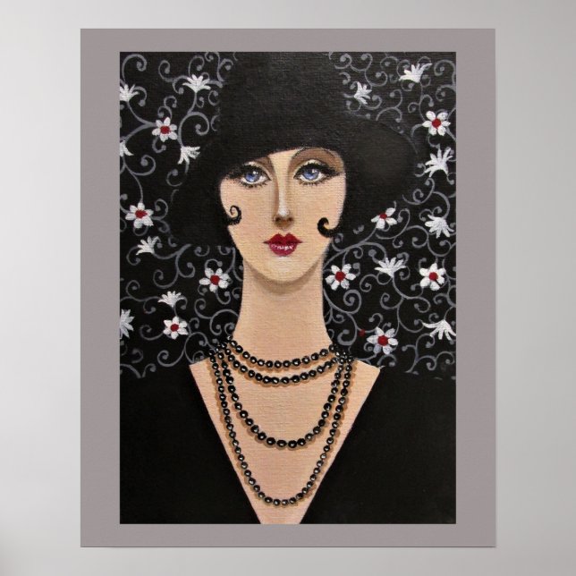 Art Deco Woman Poster (Framsidan)