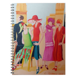 Art Deco Women Anteckningsbok
