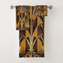 ART DECO WOOD INLAY FLÄKT LAMP SHADE