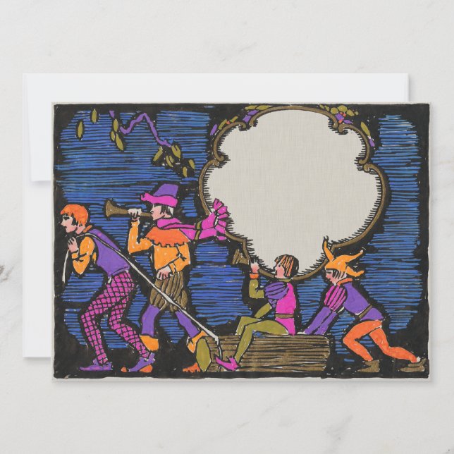 Art Deco Woodcut-stil Yule Loggers (Framsida)