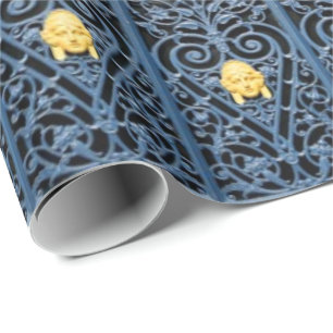 Art Deco Wrostycken Järn Papper Presentpapper