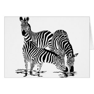 Art Deco Zebra Hälsningskort
