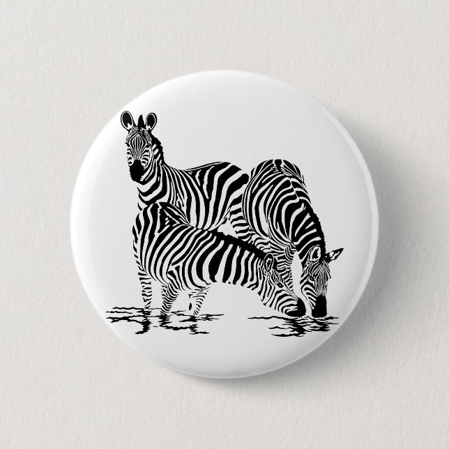 Art Deco Zebra Knapp (Framsida)