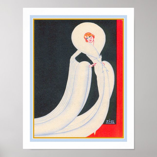 Art Deco Ziegfeld Follies 1920 Poster (Framsidan)