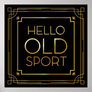 Art décoaffisch "gammal sport för hejer ", poster