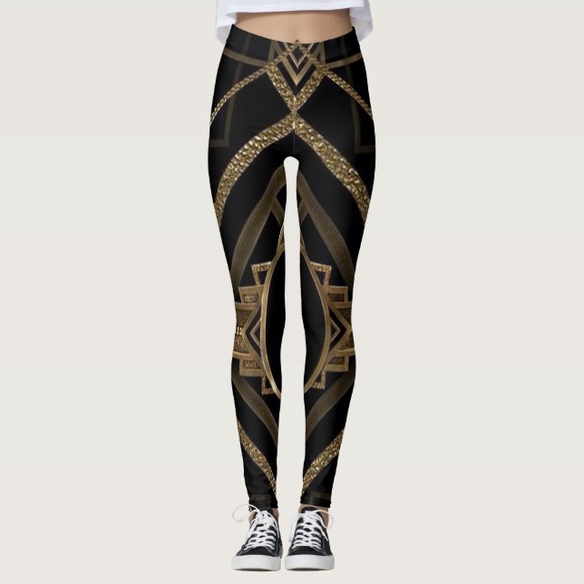 Art décodesigndamasker leggings (Framsida)