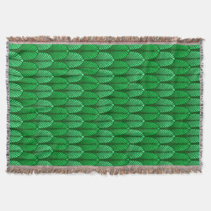 Art décofjädermönster, smaragdgrönt mysfilt