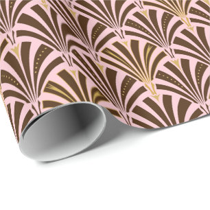 Art décofläktmönster - choklad på rosor presentpapper