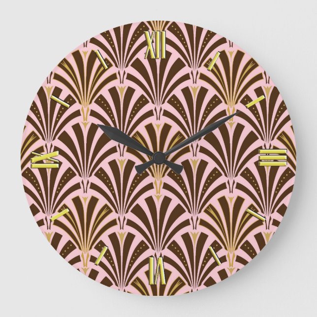 Art décofläktmönster - choklad på rosor stor klocka (Framsida)