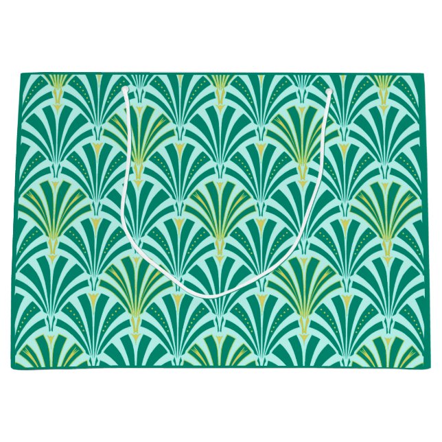 Art décofläktmönster - turkos på aqua (Framsidan)