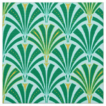 Art décofläktmönster - turkos på aqua