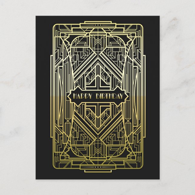 Art décofödelsedag vykort (Framsida)