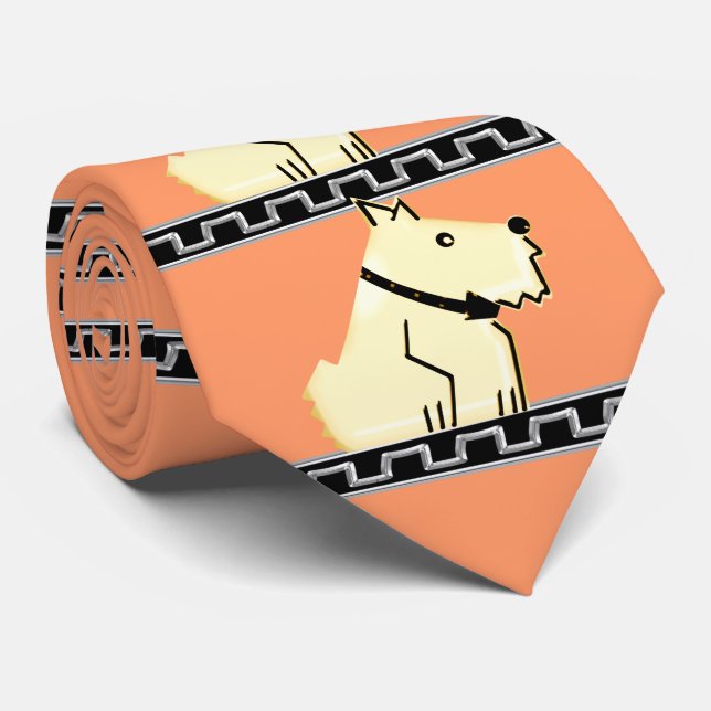 Art décohund, svart+Silvergreknyckel+Lax Bg Slips (Rullad)