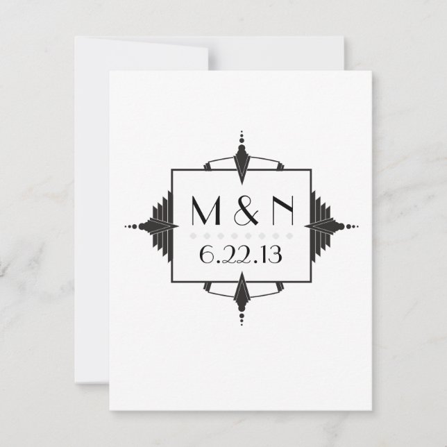 Art décoinbjudan inbjudningar (Framsida)