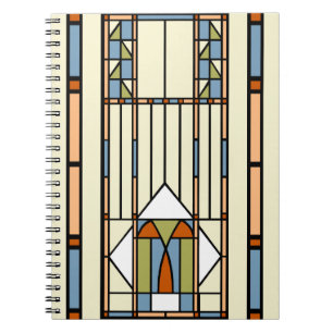 Art décomålat glass anteckningsbok