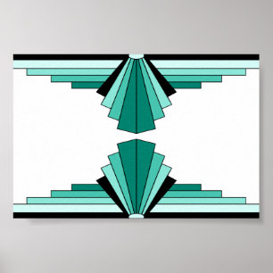 Art décomönster i gröntar poster