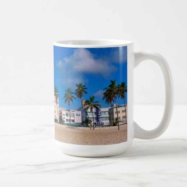 Art décoområde av den södra stranden Miami Kaffemugg (Höger)