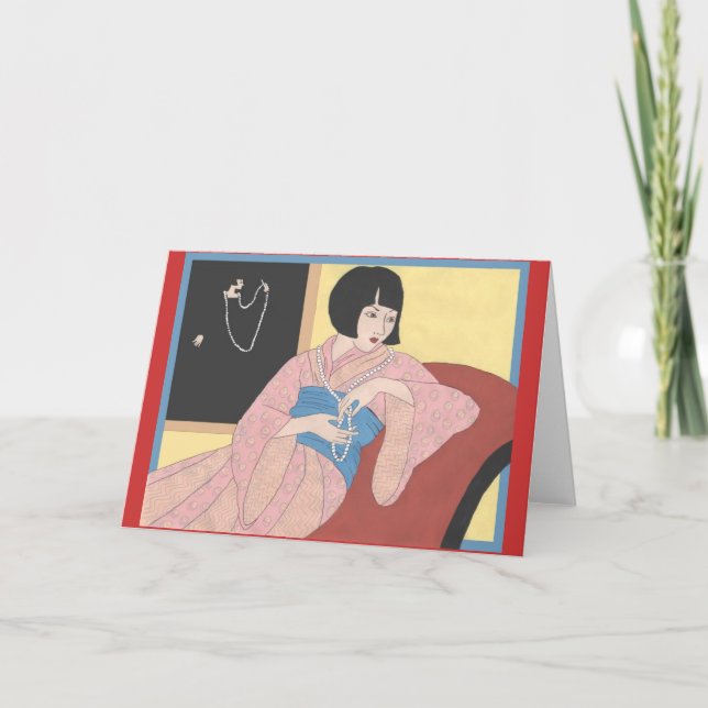 Art décopärlor kort (Framsida)