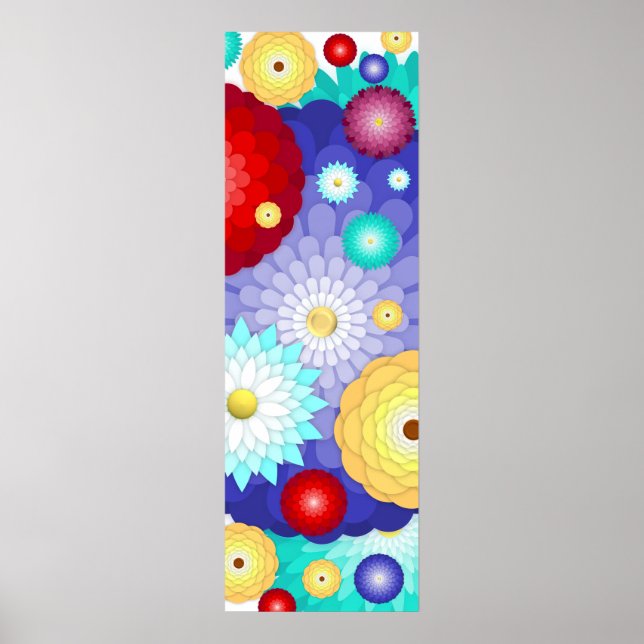 Art Decor Multicolor Flower Mönster Poster (Framsidan)