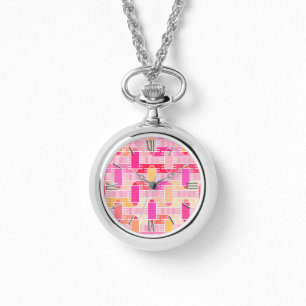 Art Decos industriella chic - rosa, persikor, guld Armbandsur
