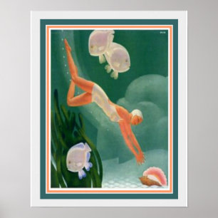 Art décosimmare 1930/semesterortannons 16x20 poster