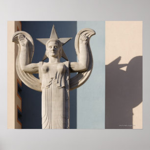 Art décoskulptur på den statliga mässan av Texa Poster