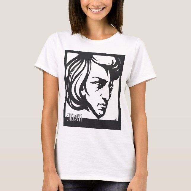 Art décostil Chopin Tee Shirt (Framsida)