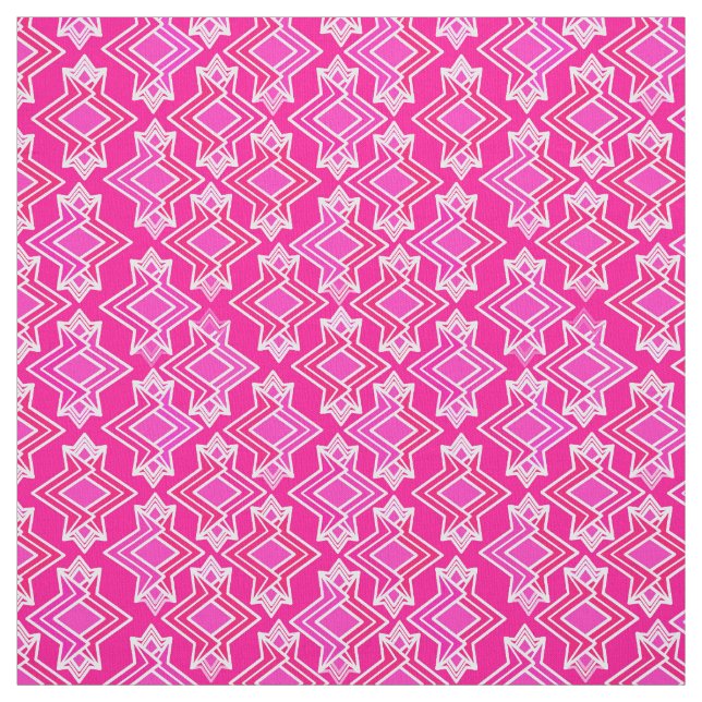 Art décotapetmönster, Fuchsia rosa Tyg (Provkarta)