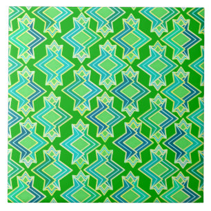 Art décotapetmönster, Jadegrönt Kakelplatta