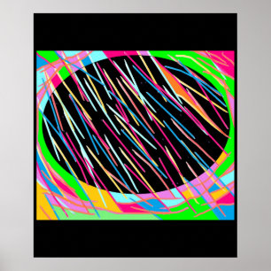 Art-dekantering poster svart med blinkande färg