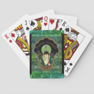 Art dekomaskerad kvinnlig vintage casinokort