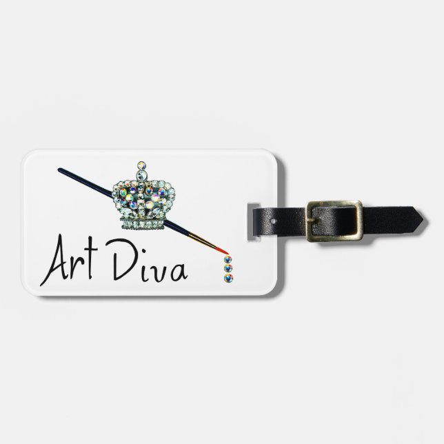"Art Diva" Luggage Tag Bagagebricka (Horisontell Framsida)