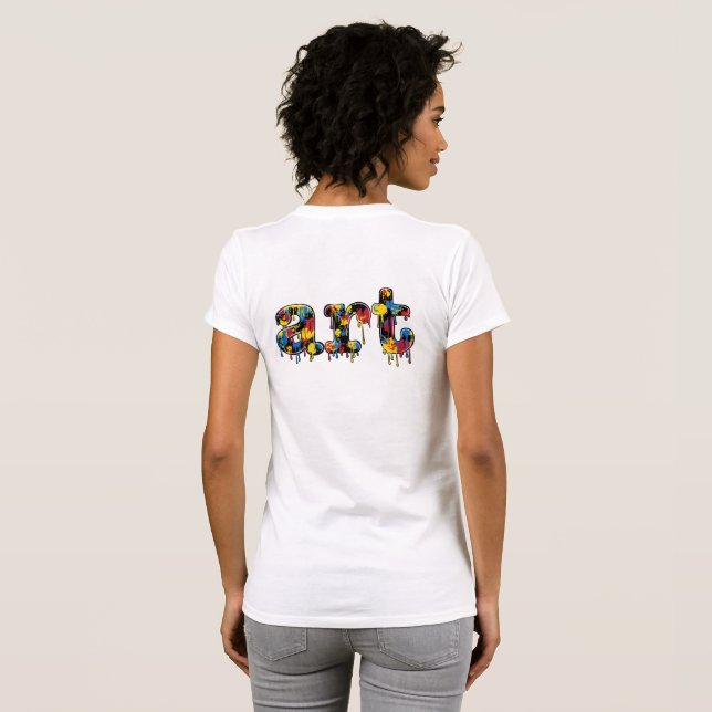 Art Dripping Paint School och Lärare T Shirt (Hel baksida)