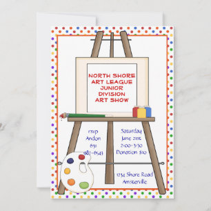 Art Easel-inbjudan. Inbjudningar