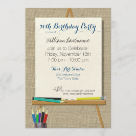 Art Easel Teckning Party Inbjudningar