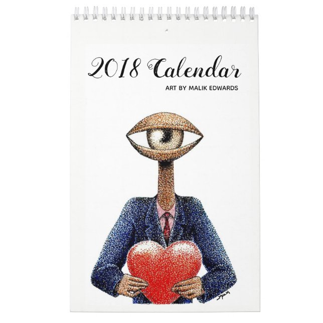Art efter Malik - 2018 års kalender (version 2) (Omslag)