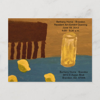 Art Exhibit-vykort för öppning Inbjudan Vykort