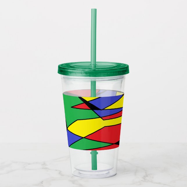 Art Färg Acrylic Tumbler Take Away Mugg (Framsida)