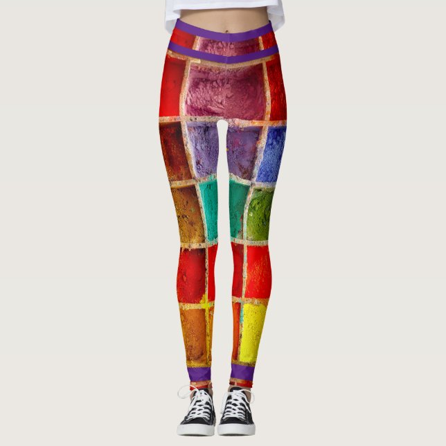Art Färg Leggings (Framsida)