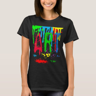ART färglös färg, lustig svart Tee Shirt