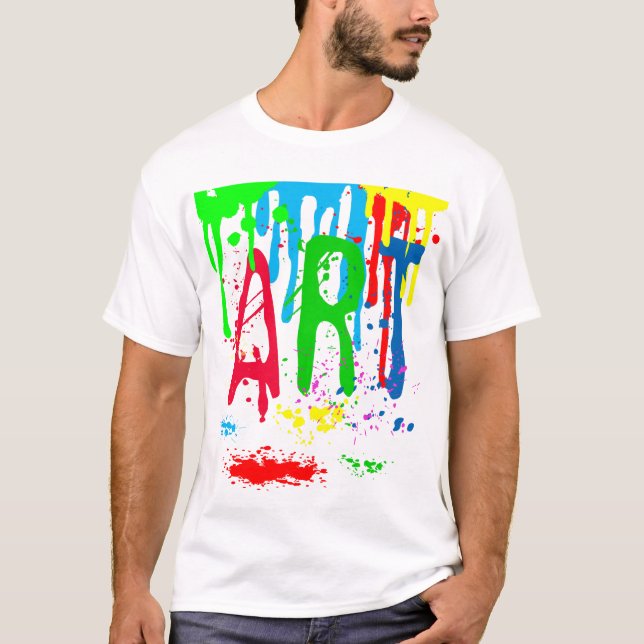 ART-färglös färg lustigt Tee (Framsida)